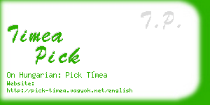 timea pick business card
